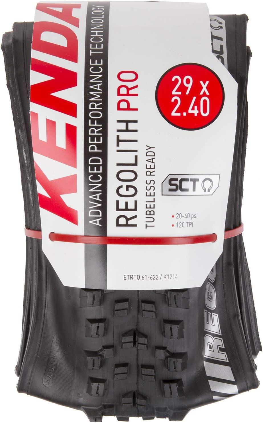 imageKENDA Regolith Pro SCT Mountain Bike Tire Clincher Tubeless Ready Black Single Tire 29 x 24