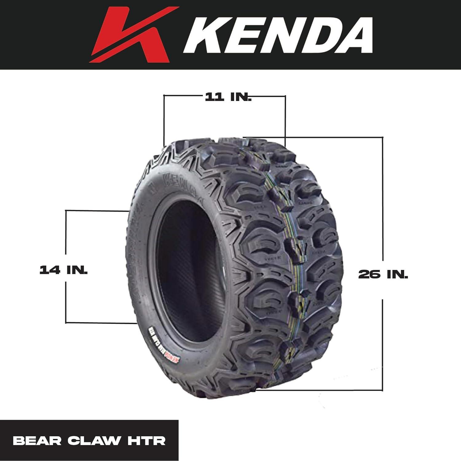 imageKenda Bear Claw 26x1114 HTR Radial ATVUTV Tire with Keychain26x11R14