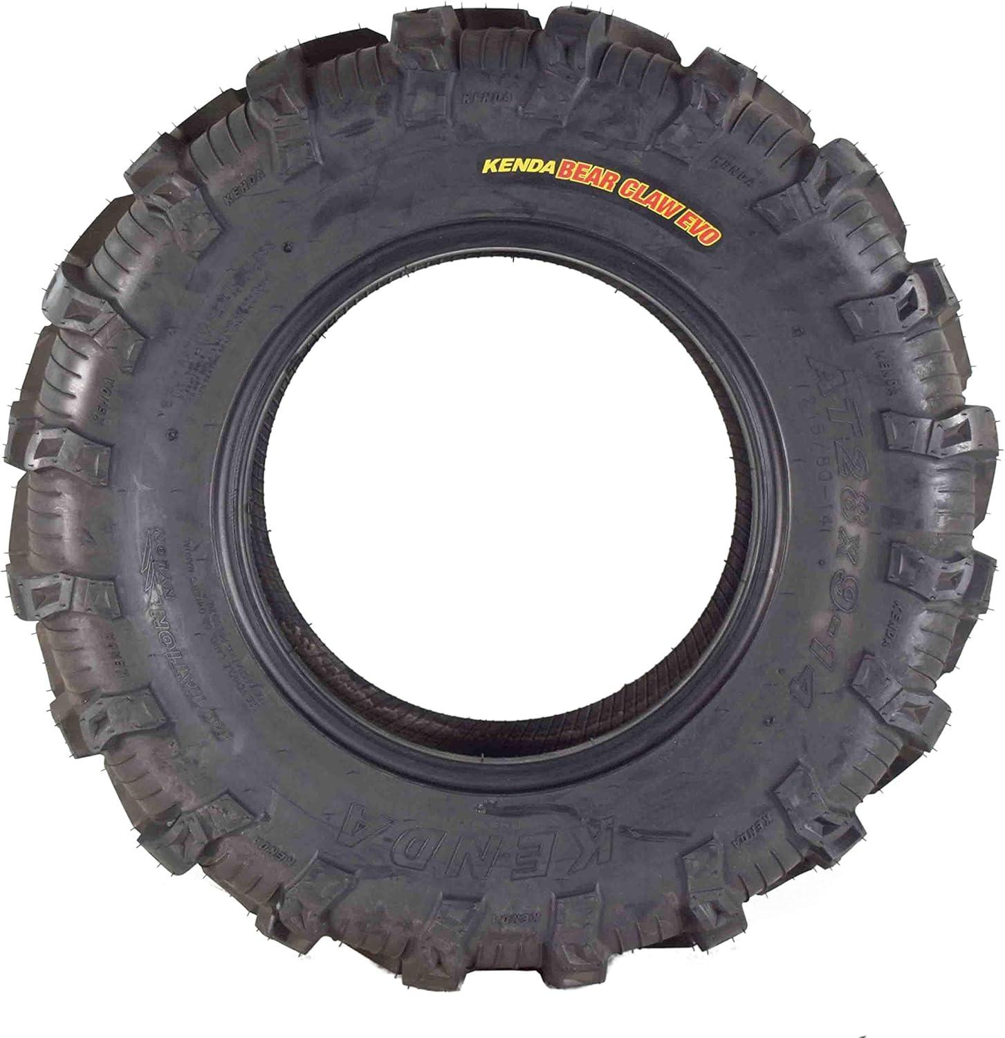 imageKenda Bear Claw EVO ATV UTV All Terrain Mud Bearclaw Tires with Bottle Opener Keychain 28x914 Front