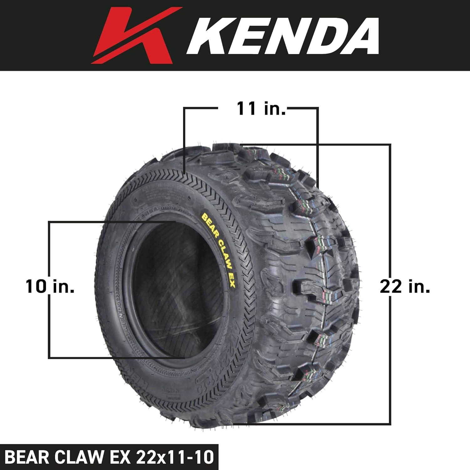 imageKenda Bearclaw EX K57321x710 Front Tire for All Terrain ATV UTV and Side by Side SxS Vehicles  6Ply  Bear Claw EX 21x7x1022x1110