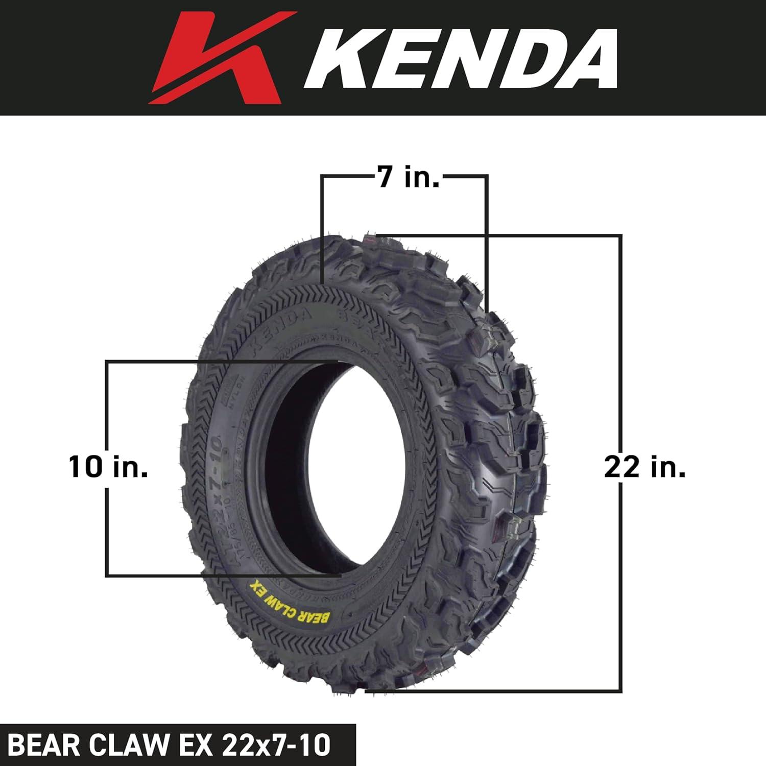 imageKenda Bearclaw EX K57321x710 Front Tire for All Terrain ATV UTV and Side by Side SxS Vehicles  6Ply  Bear Claw EX 21x7x1022x710