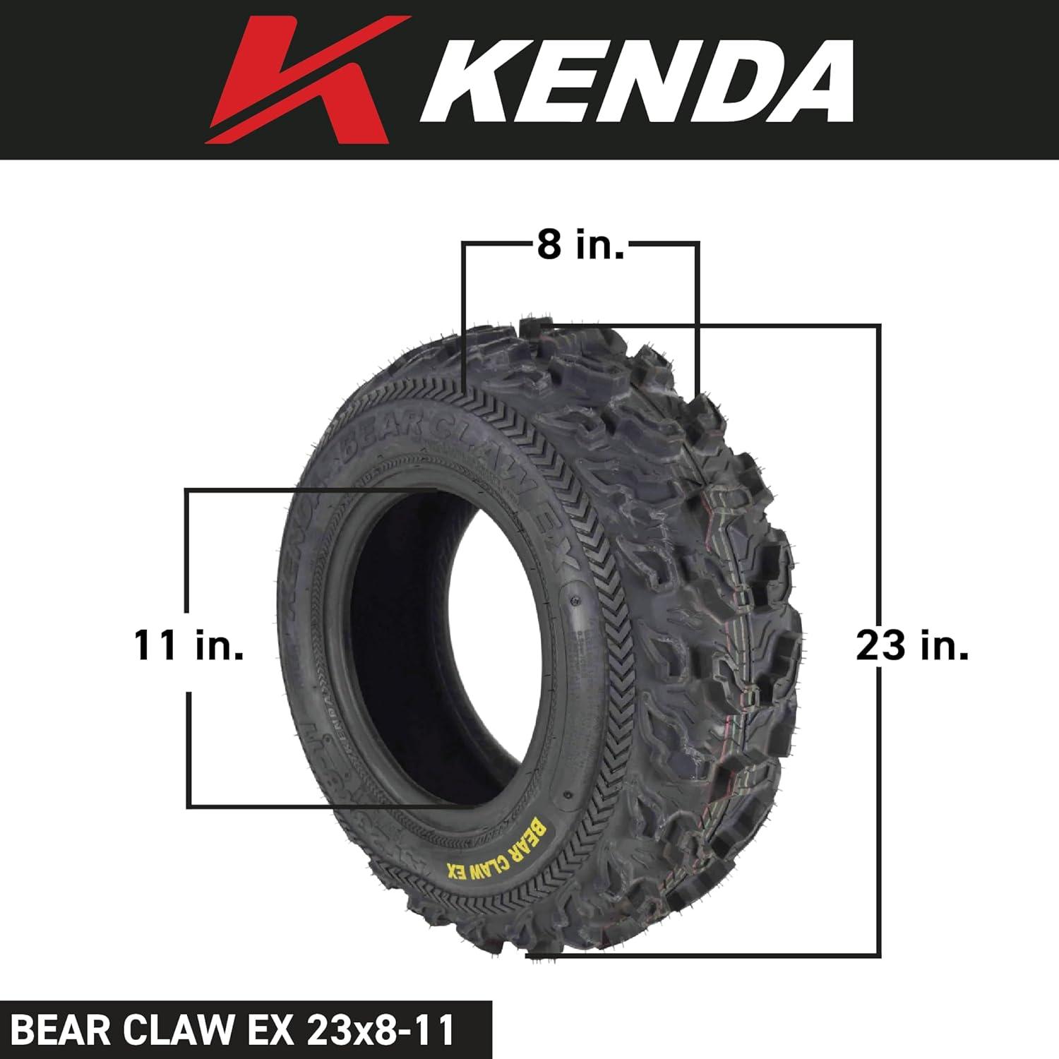 imageKenda Bearclaw EX K57321x710 Front Tire for All Terrain ATV UTV and Side by Side SxS Vehicles  6Ply  Bear Claw EX 21x7x1023x81123x1010 4 Pack
