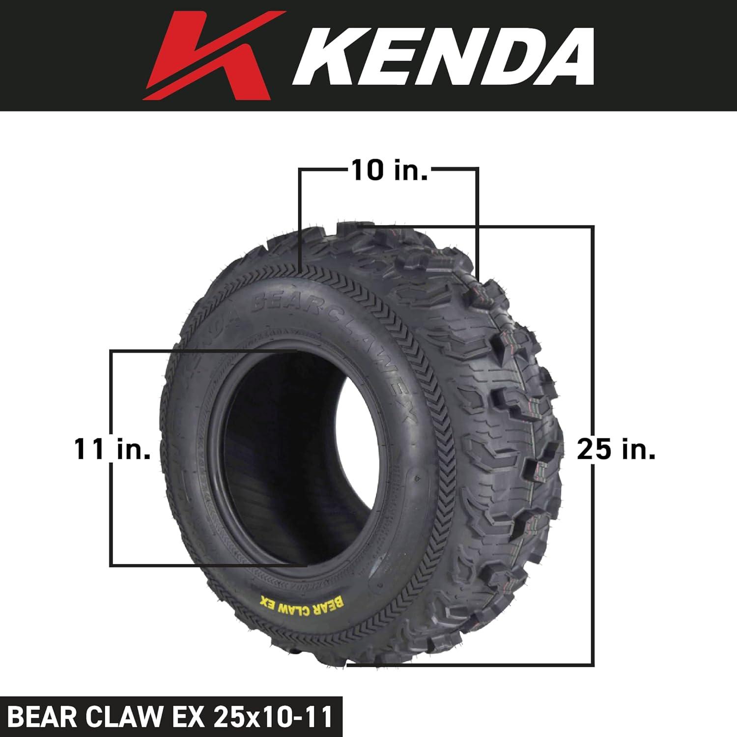imageKenda Bearclaw EX K57321x710 Front Tire for All Terrain ATV UTV and Side by Side SxS Vehicles  6Ply  Bear Claw EX 21x7x1025x1011 2 Pack