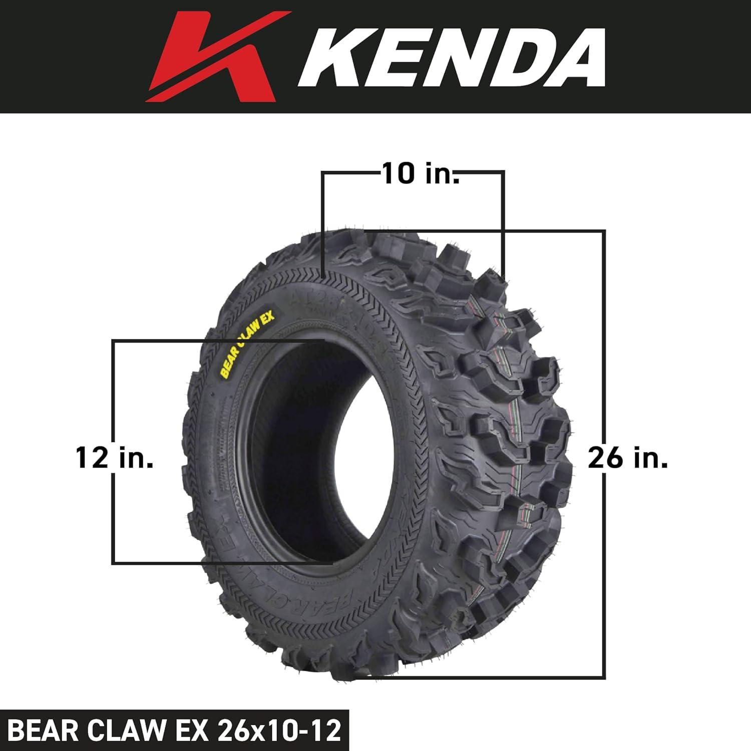 imageKenda Bearclaw EX K57321x710 Front Tire for All Terrain ATV UTV and Side by Side SxS Vehicles  6Ply  Bear Claw EX 21x7x1026x1012 4 Pack