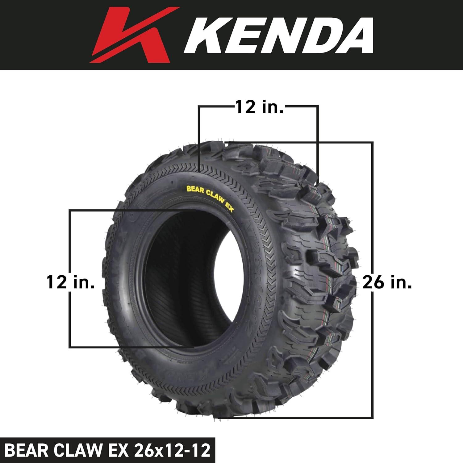 imageKenda Bearclaw EX K57321x710 Front Tire for All Terrain ATV UTV and Side by Side SxS Vehicles  6Ply  Bear Claw EX 21x7x1026x1212 4 Pack