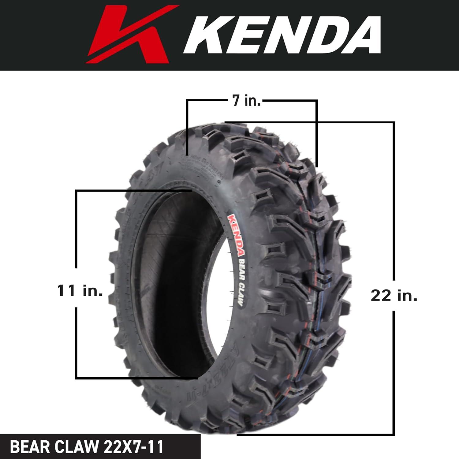 imageKenda Bearclaw K29922x711 Front Tire for All Terrain ATV UTV and Side by Side SxS Vehicles  6Ply  Bear Claw 22x7x11 with Kenda Keychain22x711 2