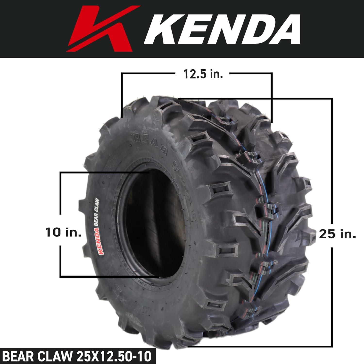 imageKenda Bearclaw K29922x711 Front Tire for All Terrain ATV UTV and Side by Side SxS Vehicles  6Ply  Bear Claw 22x7x11 with Kenda Keychain25x12510 2