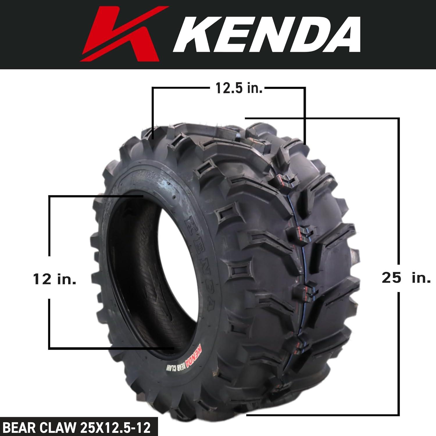 imageKenda Bearclaw K29922x711 Front Tire for All Terrain ATV UTV and Side by Side SxS Vehicles  6Ply  Bear Claw 22x7x11 with Kenda Keychain25x812  25x12512