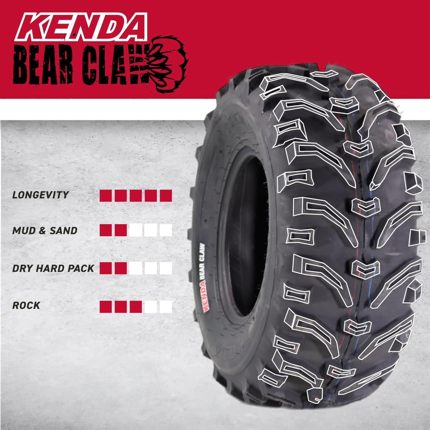 imageKenda Bearclaw K29922x711 Front Tire for All Terrain ATV UTV and Side by Side SxS Vehicles  6Ply  Bear Claw 22x7x11 with Kenda Keychain27x1212 2