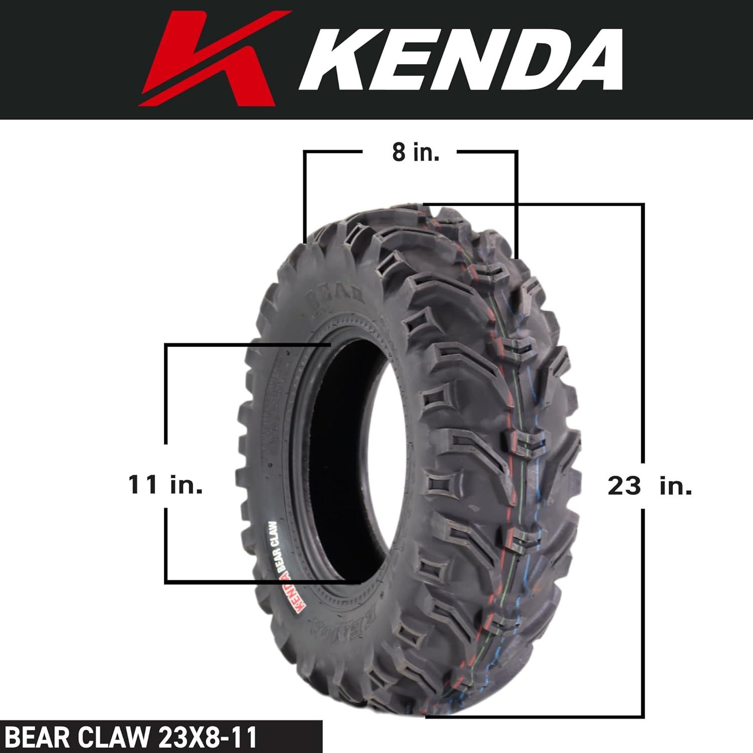 imageKenda Bearclaw K29925x811 Front Tire for All Terrain ATV UTV and Side by Side SxS Vehicles  6Ply  Bear Claw 25x8x11 with Kenda Keychain23x811 2