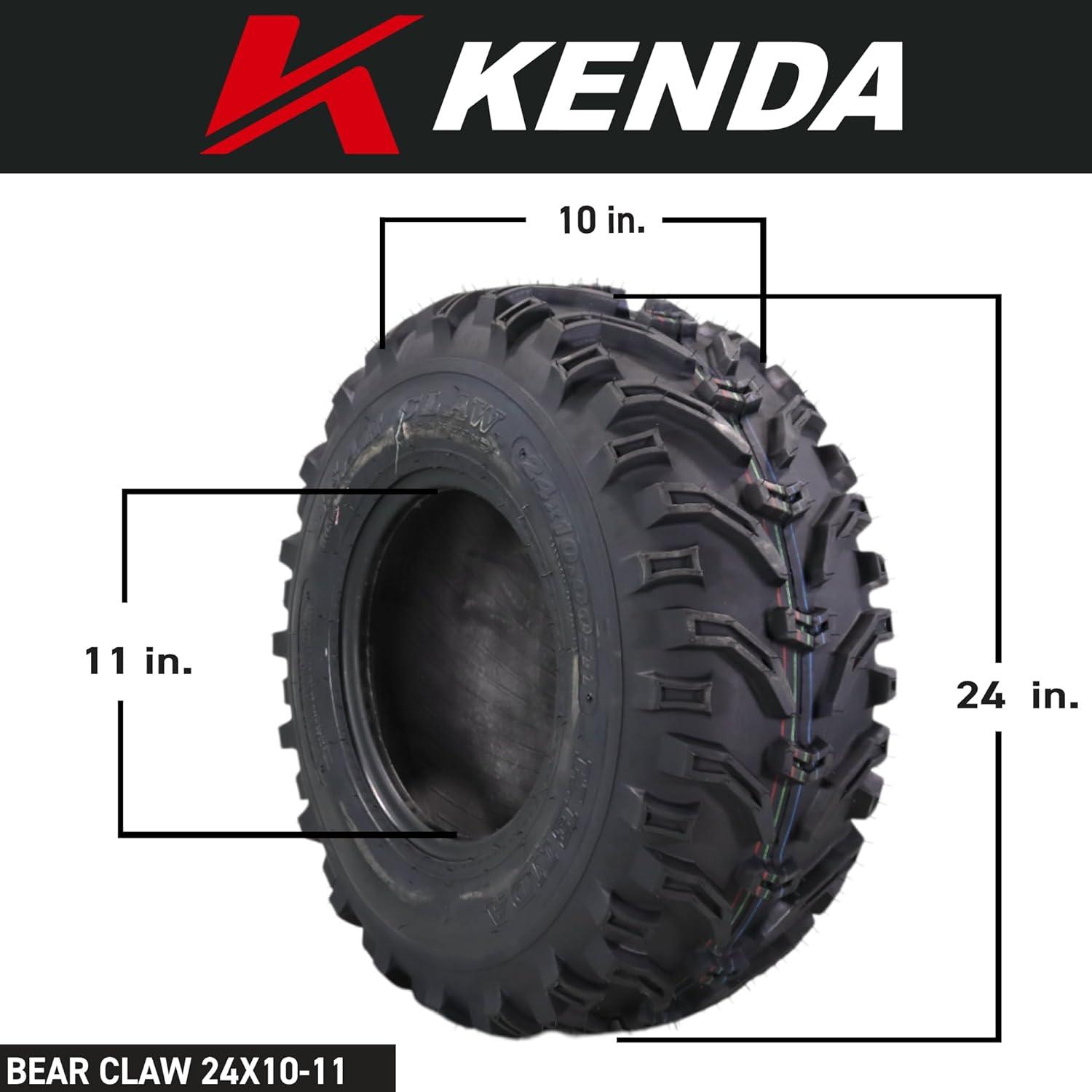 imageKenda Bearclaw K29925x811 Front Tire for All Terrain ATV UTV and Side by Side SxS Vehicles  6Ply  Bear Claw 25x8x11 with Kenda Keychain24x1011 2