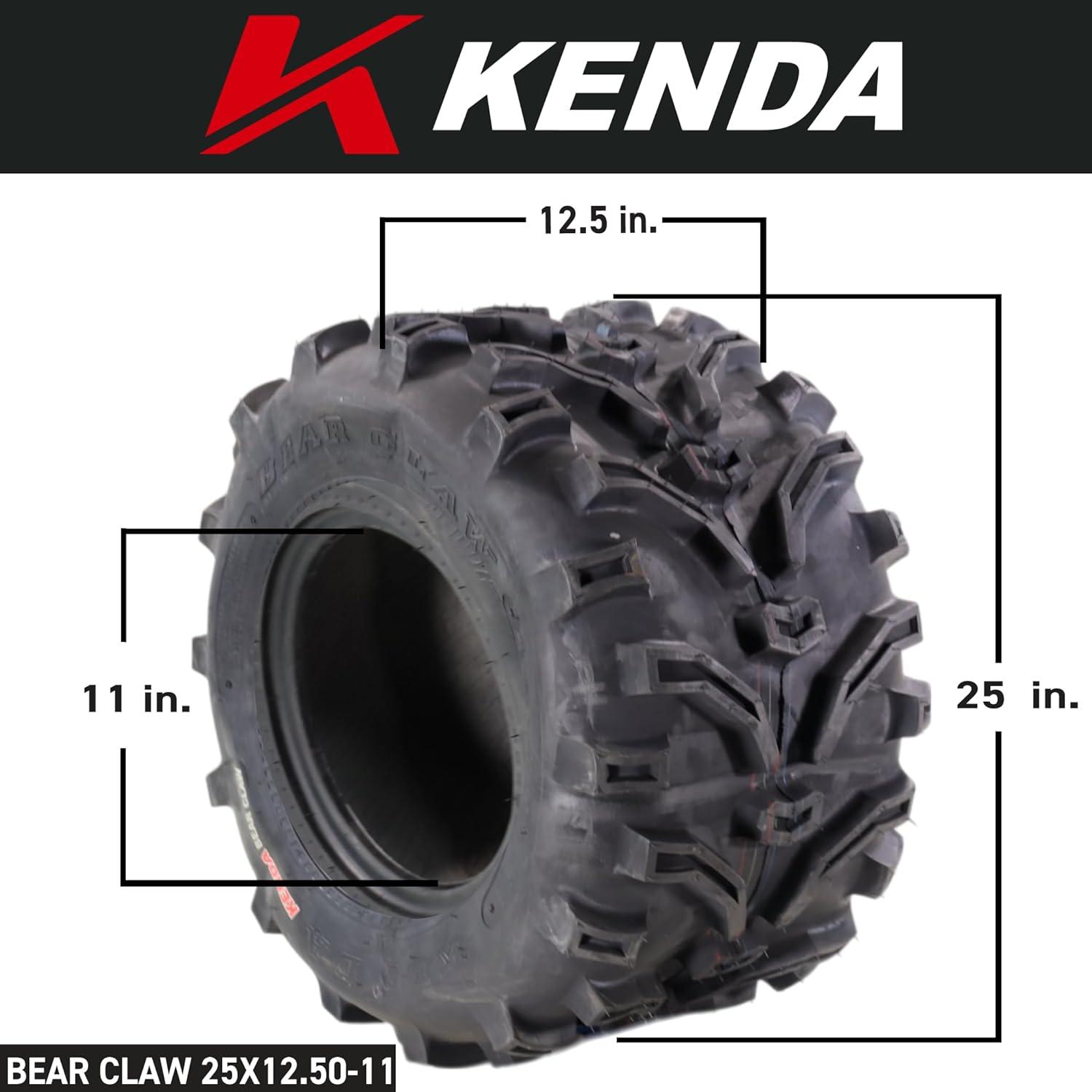 imageKenda Bearclaw K29925x811 Front Tire for All Terrain ATV UTV and Side by Side SxS Vehicles  6Ply  Bear Claw 25x8x11 with Kenda Keychain25x811  25x12511