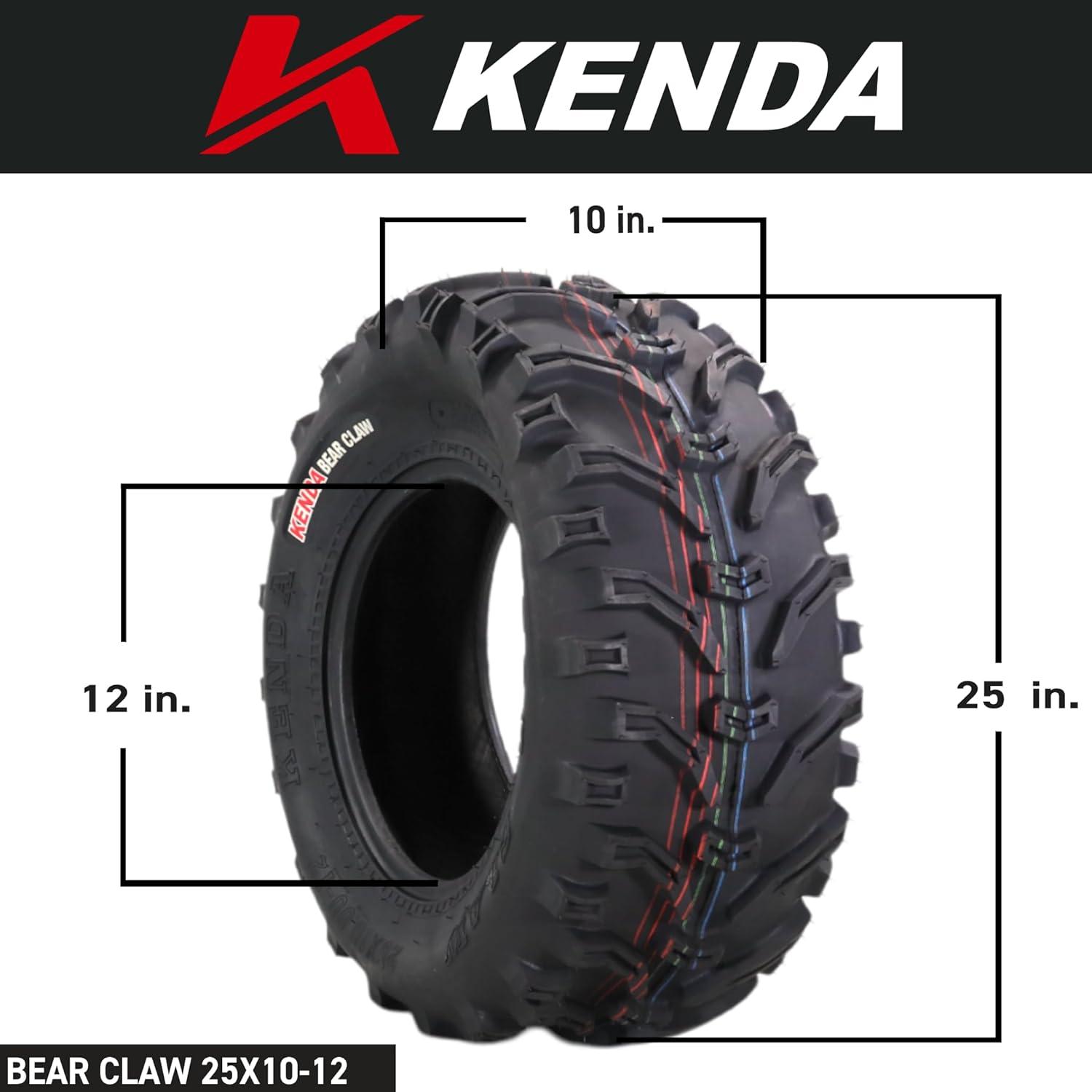 imageKenda Bearclaw K29925x811 Front Tire for All Terrain ATV UTV and Side by Side SxS Vehicles  6Ply  Bear Claw 25x8x11 with Kenda Keychain25x812  25x1012
