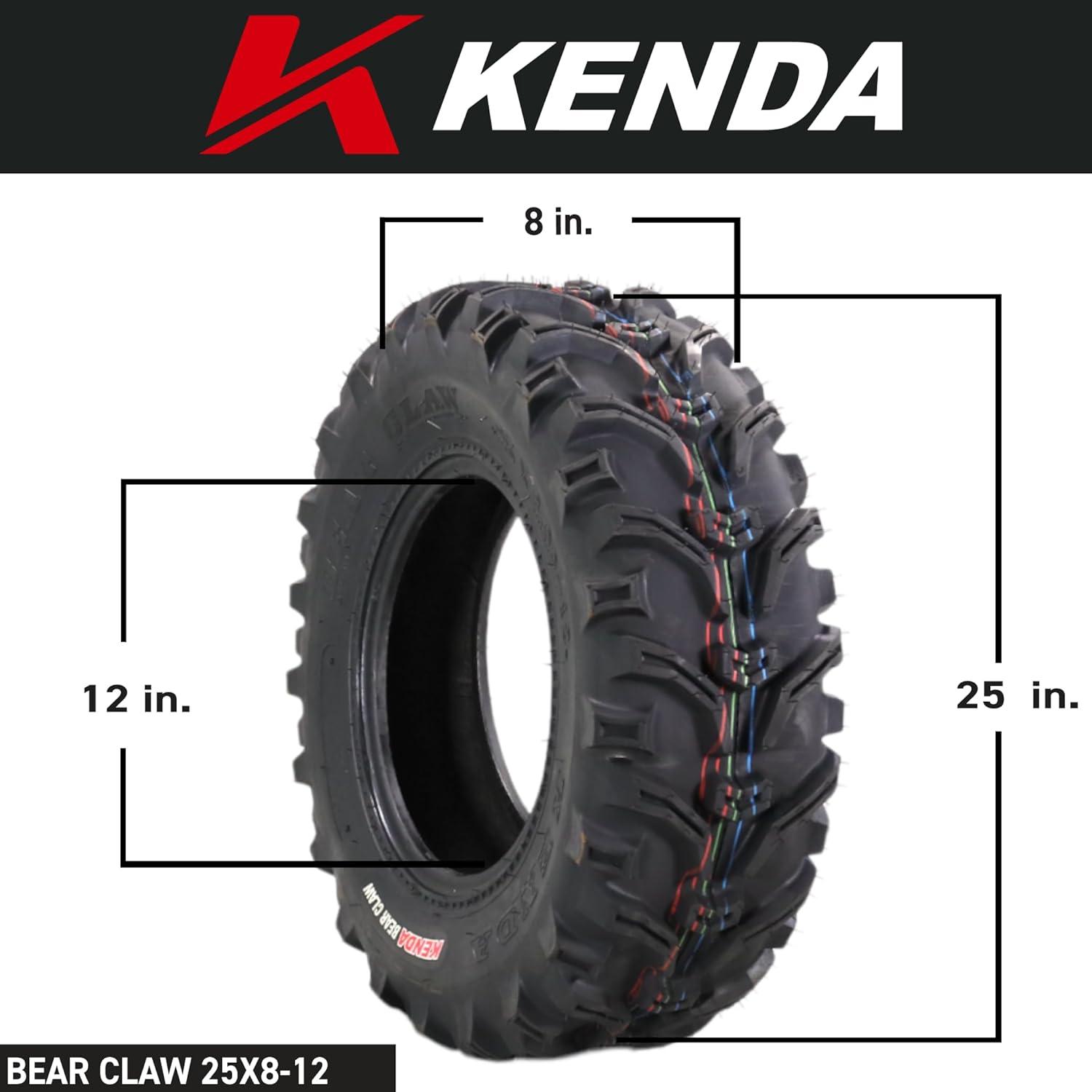 imageKenda Bearclaw K29925x811 Front Tire for All Terrain ATV UTV and Side by Side SxS Vehicles  6Ply  Bear Claw 25x8x11 with Kenda Keychain25x812 2