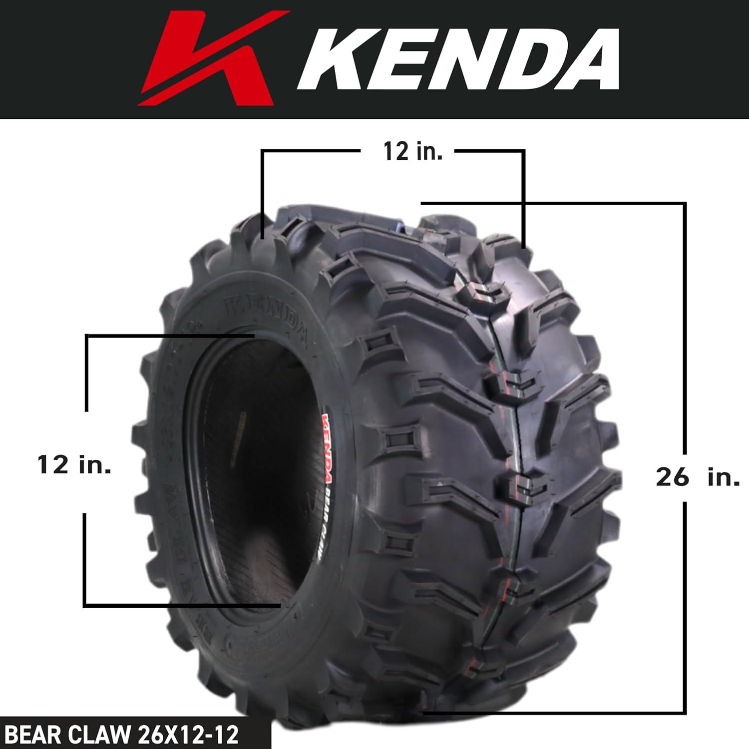 imageKenda Bearclaw K29925x811 Front Tire for All Terrain ATV UTV and Side by Side SxS Vehicles  6Ply  Bear Claw 25x8x11 with Kenda Keychain26x1212