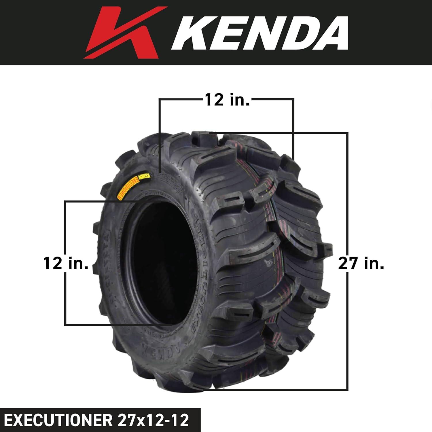 imageKenda Executioner K53827x1212 Rear Tire for All Terrain ATV UTV and Side by Side SxS Vehicles  6Ply  27x12x12