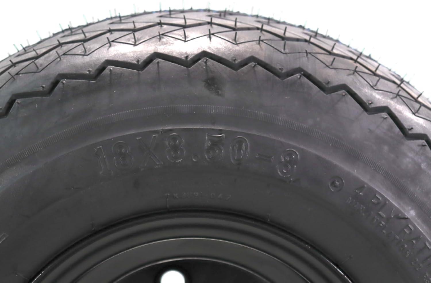 imageKenda HoleN1 K389 18x858 Golf Cart Tire with 4Ply Rating ampamp PreAssembled SemiGloss Black Wheel with Keychain  Hole in one 188584Pack18x858 Black 4 Pack