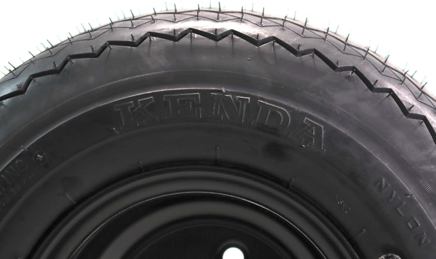 imageKenda HoleN1 K389 18x858 Golf Cart Tire with 4Ply Rating ampamp PreAssembled SemiGloss Black Wheel with Keychain  Hole in one 188584Pack18x858 Black