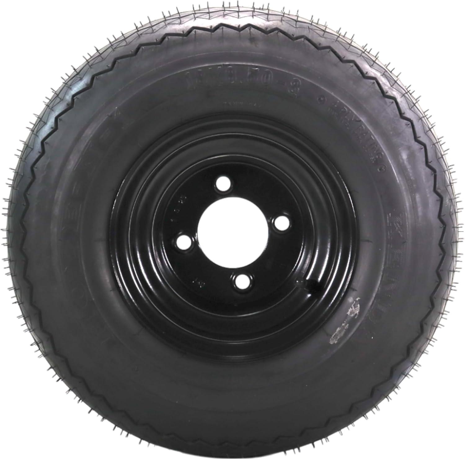 imageKenda HoleN1 K389 18x858 Golf Cart Tire with 4Ply Rating ampamp PreAssembled SemiGloss Black Wheel with Keychain  Hole in one 188584Pack18x858 Black