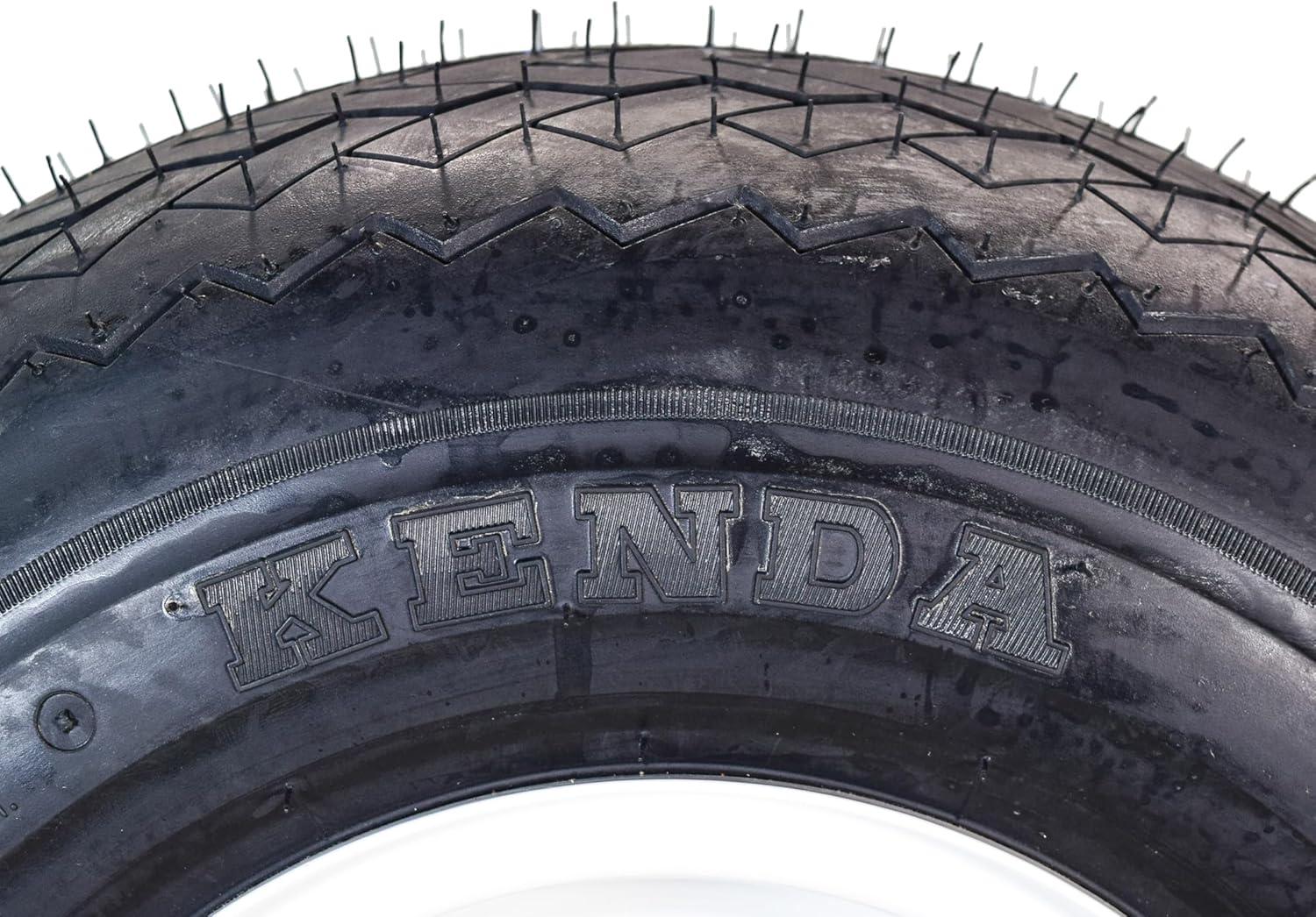 imageKenda HoleN1 K389 18x858 Golf Cart Tire with 4Ply Rating ampamp PreAssembled SemiGloss Black Wheel with Keychain  Hole in one 188584Pack18x858 White 4 Pack