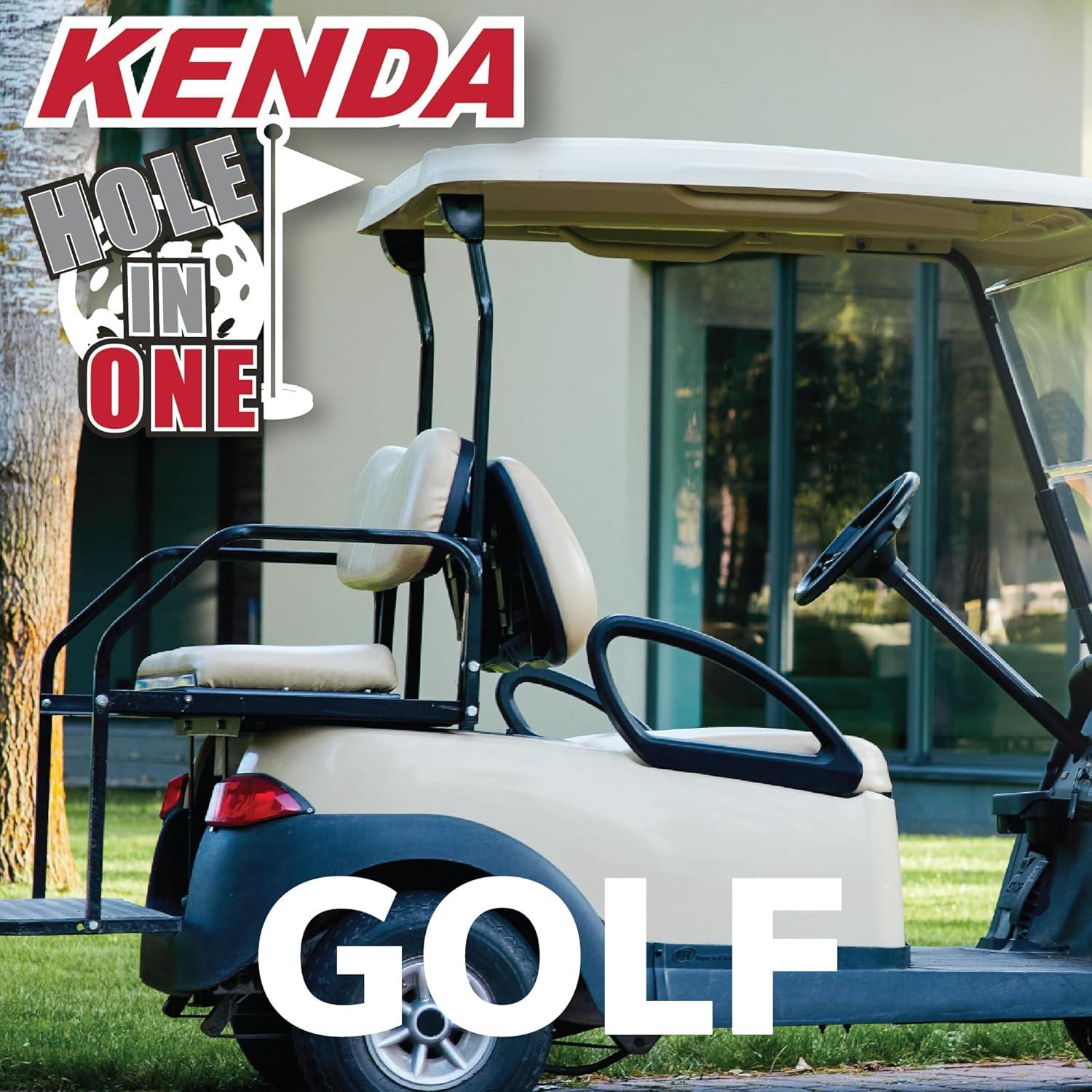 imageKenda HoleN1 K389 18x858 Golf Cart Tire with 4Ply Rating ampamp PreAssembled SemiGloss Black Wheel with Keychain  Hole in one 188584Pack18x858 White