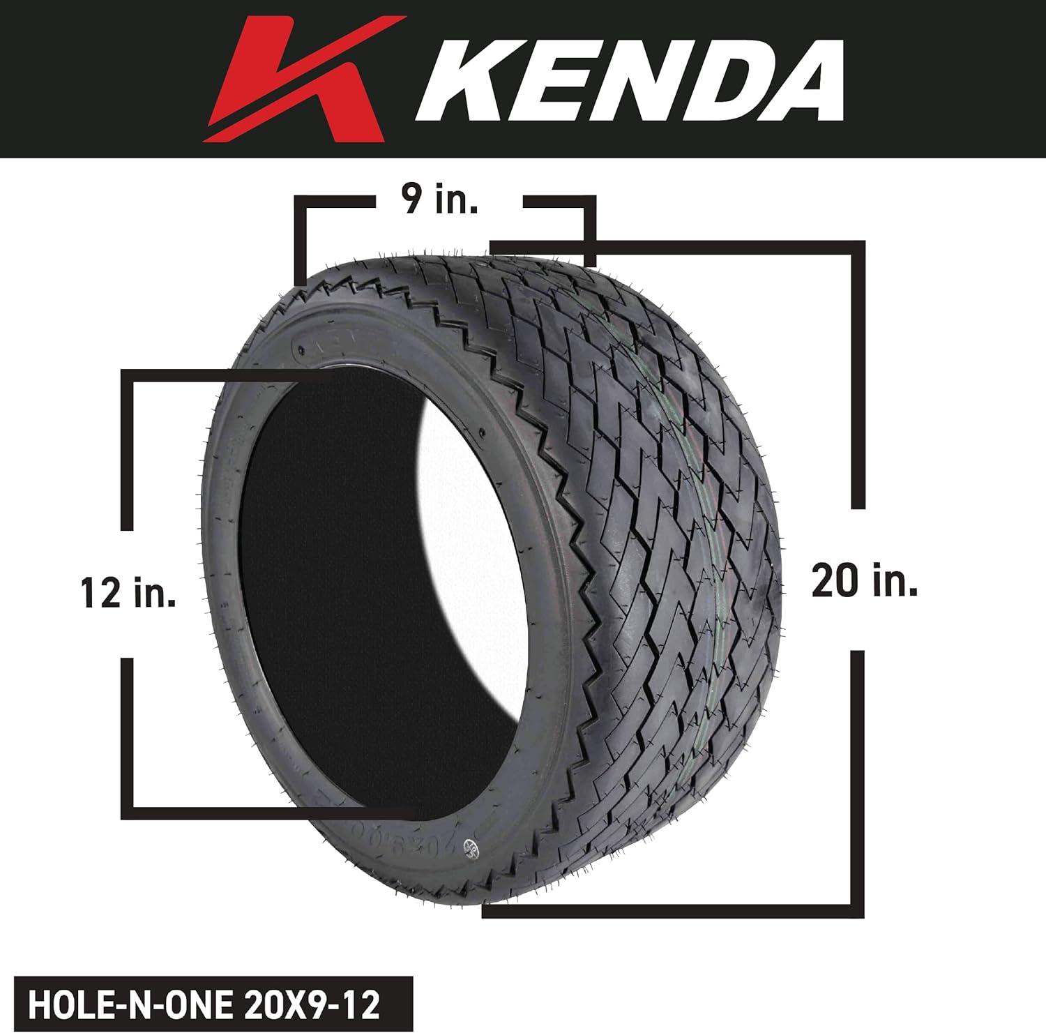 imageKenda HoleN1 K389 20x912 Tubeless Golf Cart Turf Tire 4Ply Rating with Keychain Hole in one 20912  4 Pack20x912 2 Pack
