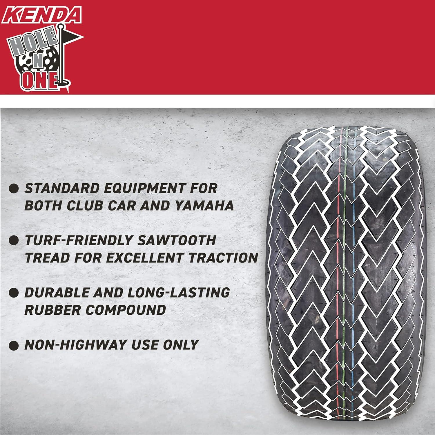 imageKenda HoleN1 K389 20x912 Tubeless Golf Cart Turf Tire 4Ply Rating with Keychain Hole in one 20912  4 Pack20x912 Single