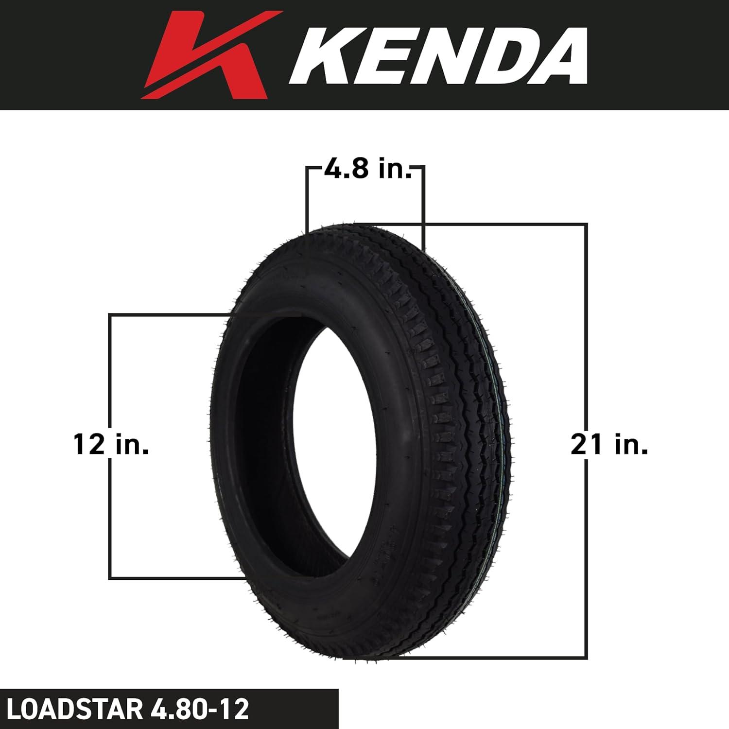 imageKenda K550 ST17580D13 Loadstar Trailer Tire BiasPly Tire for Superior Towing Performance with Enhanced Stability for Utility Trailers Cargo Trailers and Boats with Kenda Keychain 4 Pack48012 4 Ply Single