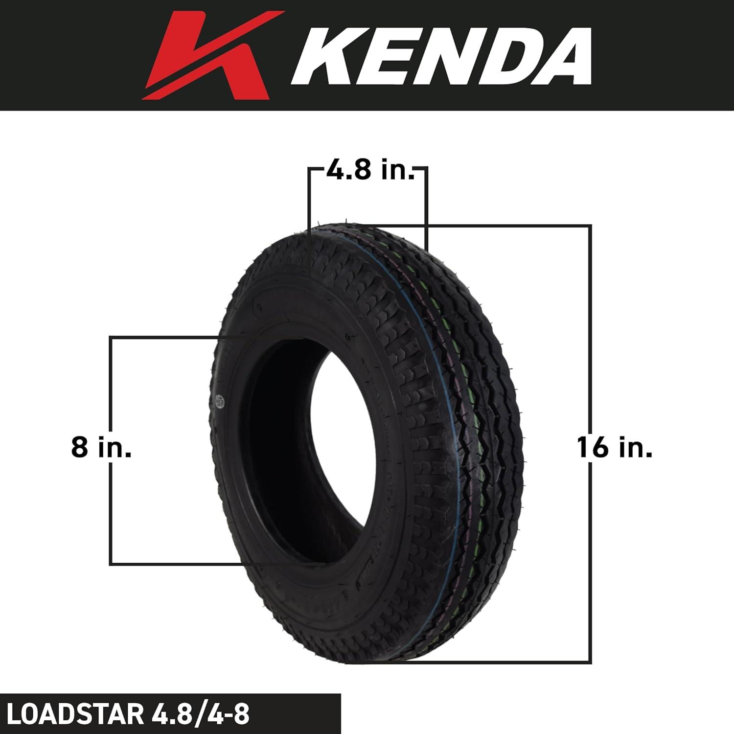 imageKenda K550 ST17580D13 Loadstar Trailer Tire BiasPly Tire for Superior Towing Performance with Enhanced Stability for Utility Trailers Cargo Trailers and Boats with Kenda Keychain 4 Pack4804008 2 Pack