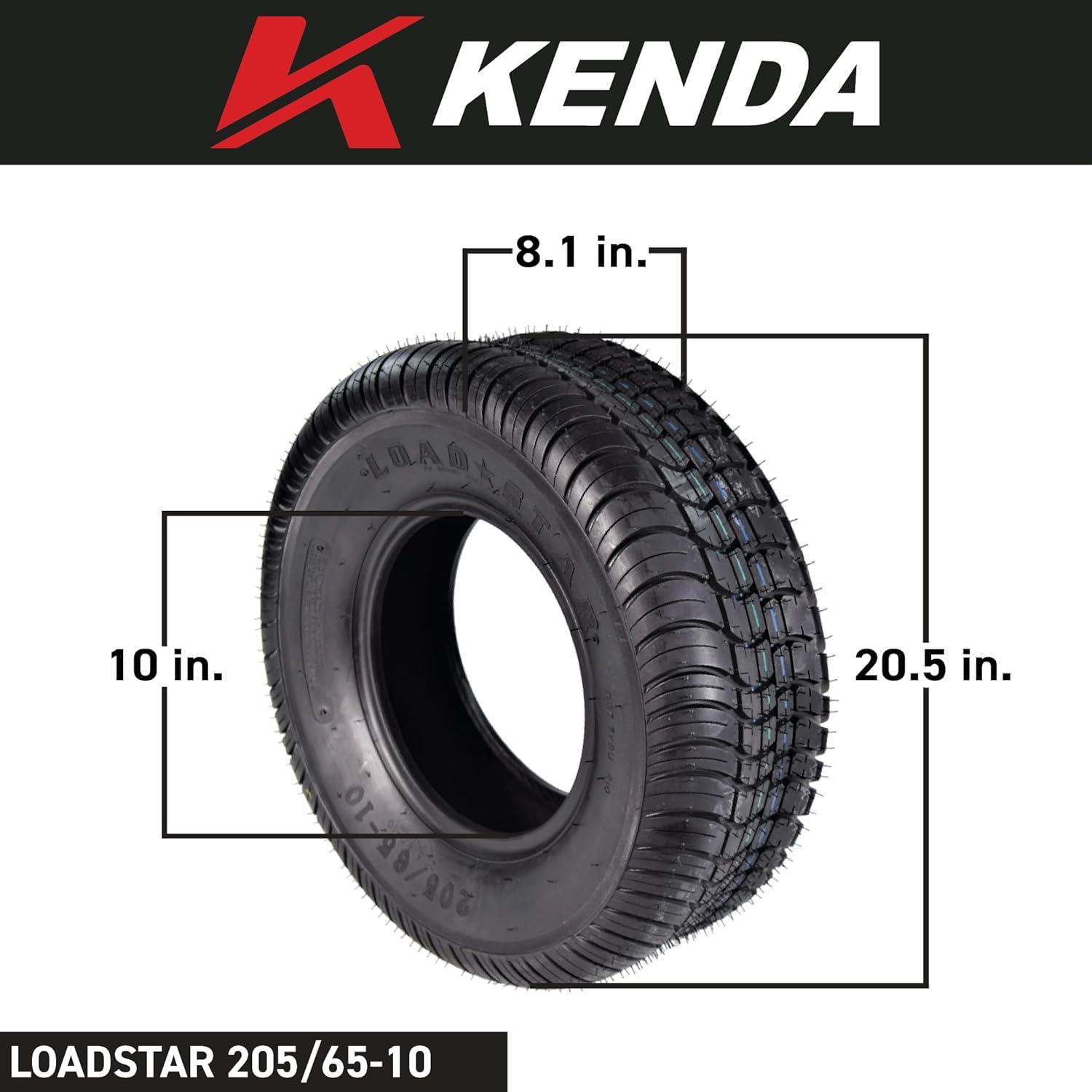 imageKenda K550 ST17580D13 Loadstar Trailer Tire BiasPly Tire for Superior Towing Performance with Enhanced Stability for Utility Trailers Cargo Trailers and Boats with Kenda Keychain 4 Pack2056510 Single