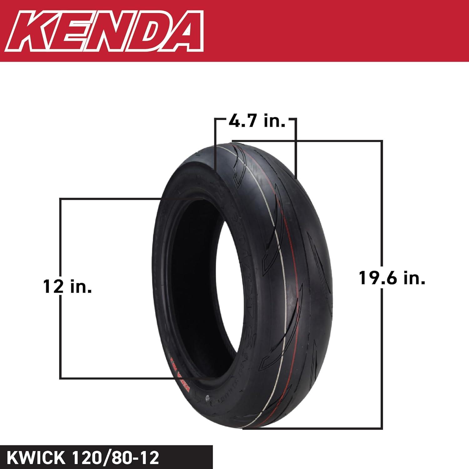 imageKenda KD2 Kwick KD2 1009012 Front 49J ampamp 1208012 Rear 51L Tires for Motorcycle ampamp Scooter Radial with TopSpeed Stability ampamp Excellent Wet Grip wKeychain  Fit with Honda Grom 2Pack1208012
