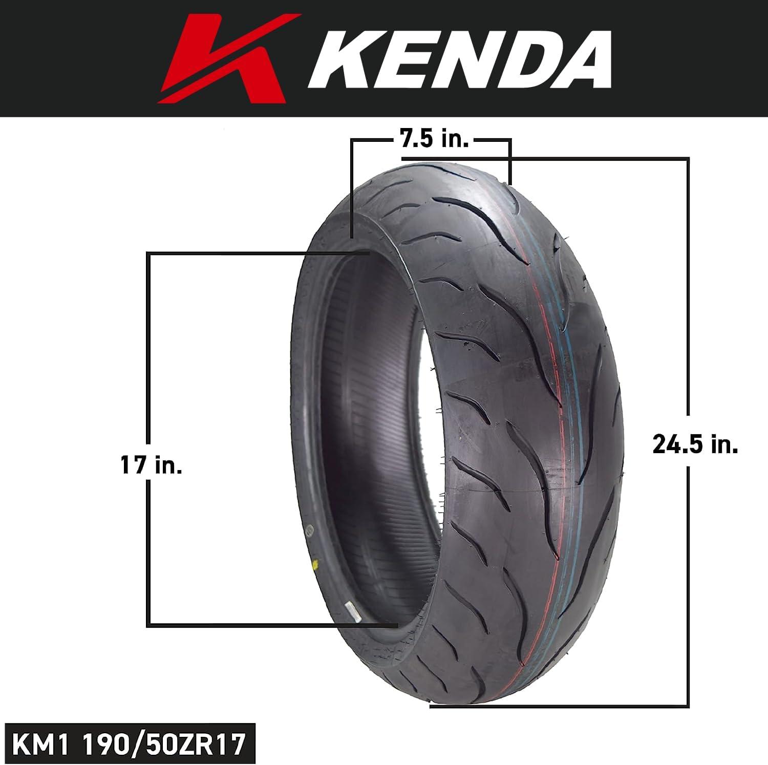 imageKenda KM1 KM001 12070ZR17 Front 58W ampamp 18055ZR17 Rear 73W Tires for Sport Touring Motorcycles Radial with HighSpeed Stability ampamp Excellent Wet Grip wKeychain 1207017 1805517 2Pack1107017 F 1905017 R