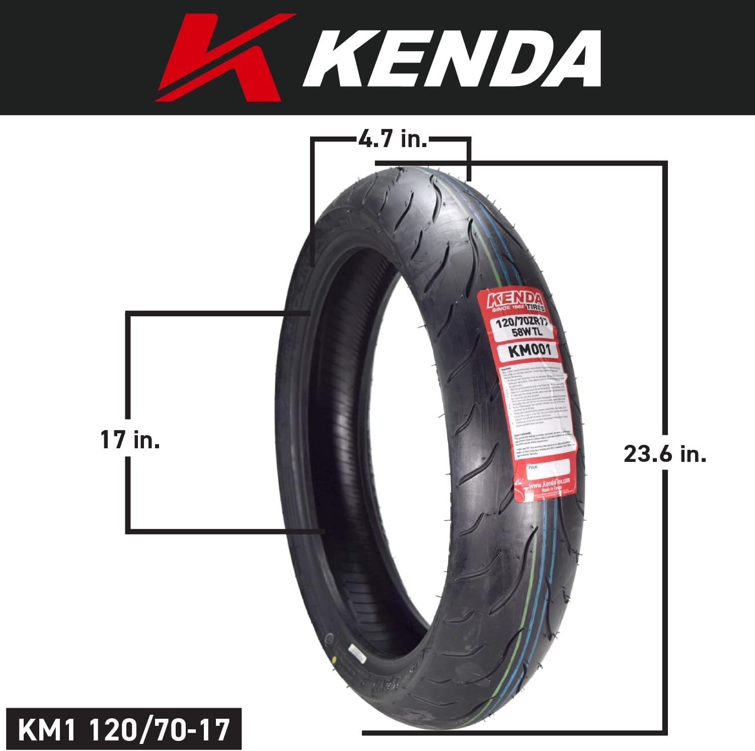 imageKenda KM1 KM001 12070ZR17 Front 58W ampamp 18055ZR17 Rear 73W Tires for Sport Touring Motorcycles Radial with HighSpeed Stability ampamp Excellent Wet Grip wKeychain 1207017 1805517 2Pack1207017 F 1905017 R