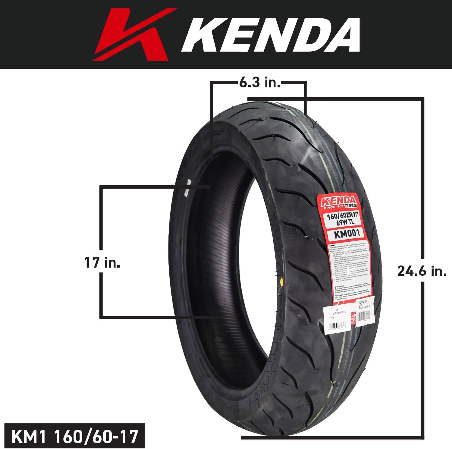 imageKenda KM1 KM001 12070ZR17 Front 58W ampamp 18055ZR17 Rear 73W Tires for Sport Touring Motorcycles Radial with HighSpeed Stability ampamp Excellent Wet Grip wKeychain 1207017 1805517 2Pack1107017 F 1606017 R