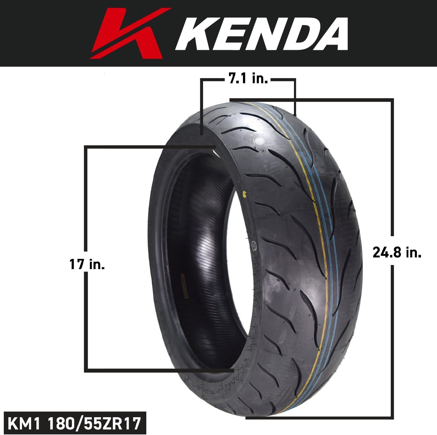 imageKenda KM1 KM001 12070ZR17 Front 58W ampamp 18055ZR17 Rear 73W Tires for Sport Touring Motorcycles Radial with HighSpeed Stability ampamp Excellent Wet Grip wKeychain 1207017 1805517 2Pack1207017 F 1805517 R