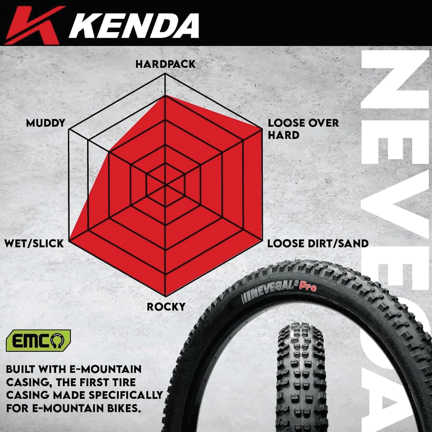 imageKenda Nevegal 2 EMC K1211E 29x260 Mountain Bike Tire with Foldable ATC Casing ENDTC Compound EBike Ready ECER75 Low Rolling Resistance for EnduroTrail with Keychain275x280 Single Tire