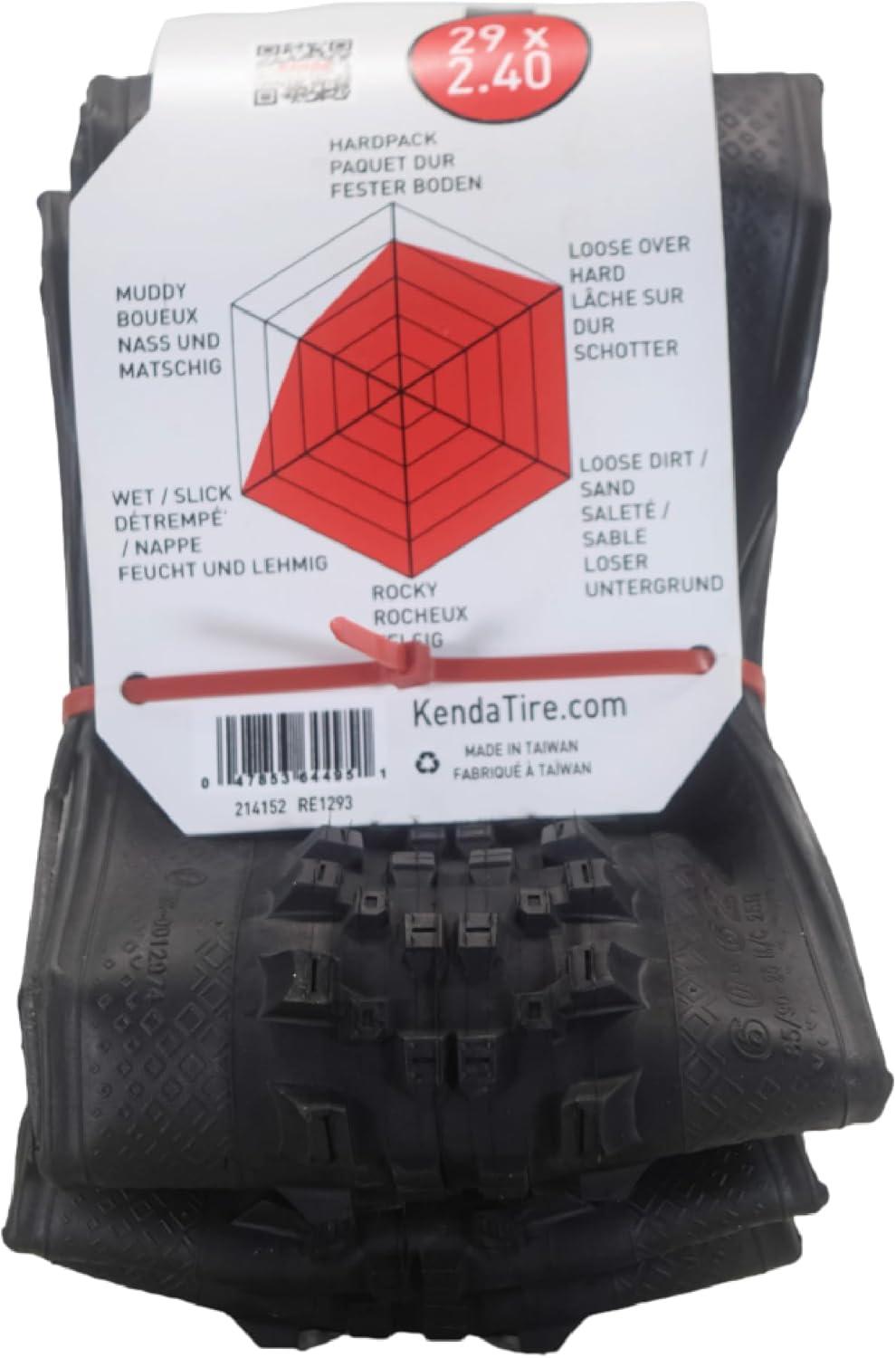 imageKenda Nevegal 2 EMC K1211E 29x260 Mountain Bike Tire with Foldable ATC Casing ENDTC Compound EBike Ready ECER75 Low Rolling Resistance for EnduroTrail with Keychain29x240 Single Tire  Tube