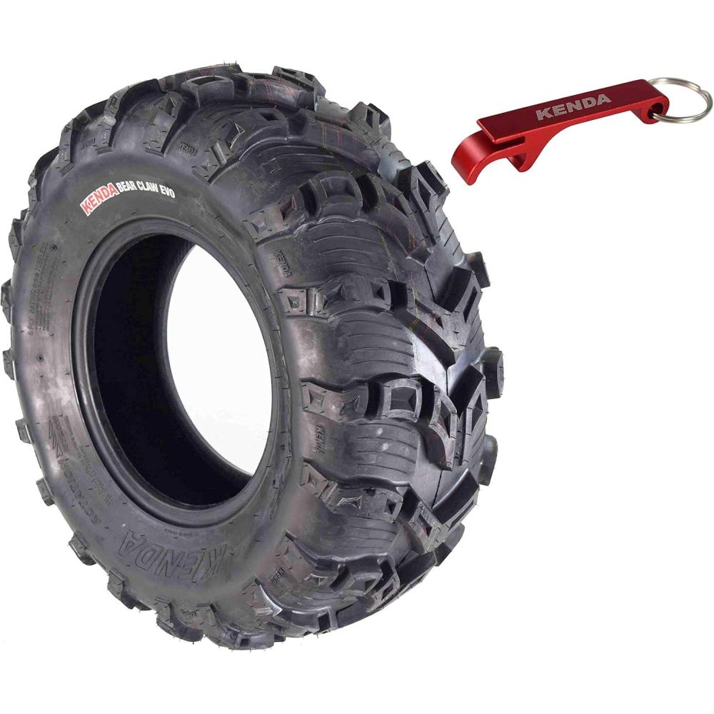 imageKenda Bear Claw EVO ATV UTV All Terrain Mud Bearclaw Tires with Bottle Opener Keychain 26x912 Front