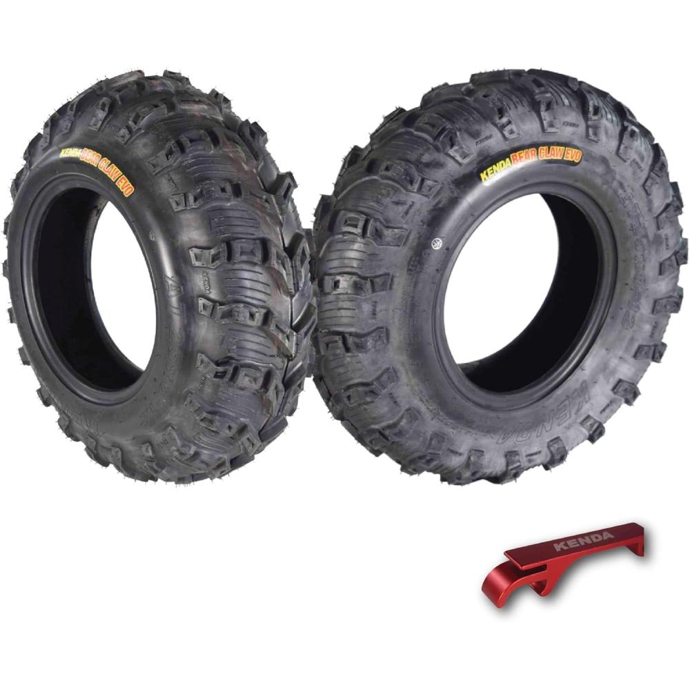 imageKenda Bearclaw EVO K59225x812 Front Tire for All Terrain ATV UTV and Side by Side SxS Vehicles  6Ply  Bear Claw EVO 25x8x12 with Kenda Keychain25x812 2 Pack