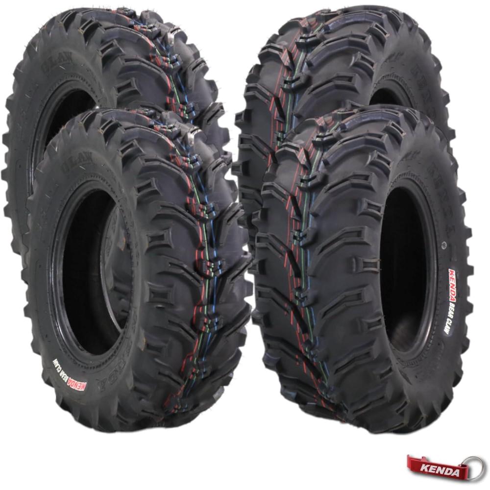 imageKenda Bearclaw K29925x811 Front Tire for All Terrain ATV UTV and Side by Side SxS Vehicles  6Ply  Bear Claw 25x8x11 with Kenda Keychain25x812  25x1012