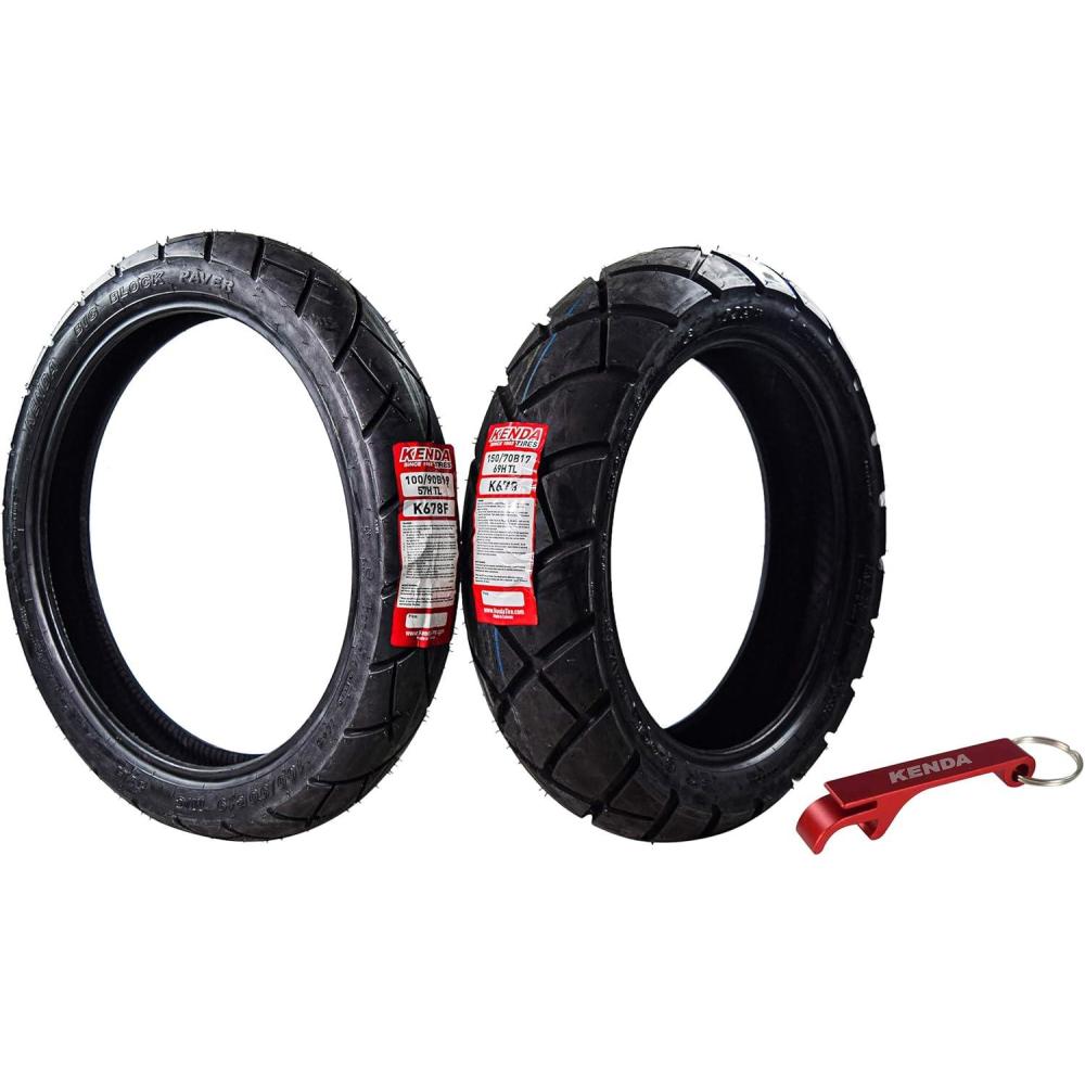 imageKenda Big Block Paver Dual Sport Motorcycle Tires 10090B19 Front 15070B17 Rear 1009019 1507017