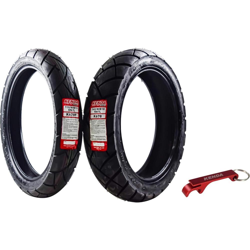 imageKenda Big Block Paver Dual Sport Motorcycle Tires 11080B19 Front 14080B18 Rear 1108019 1408018