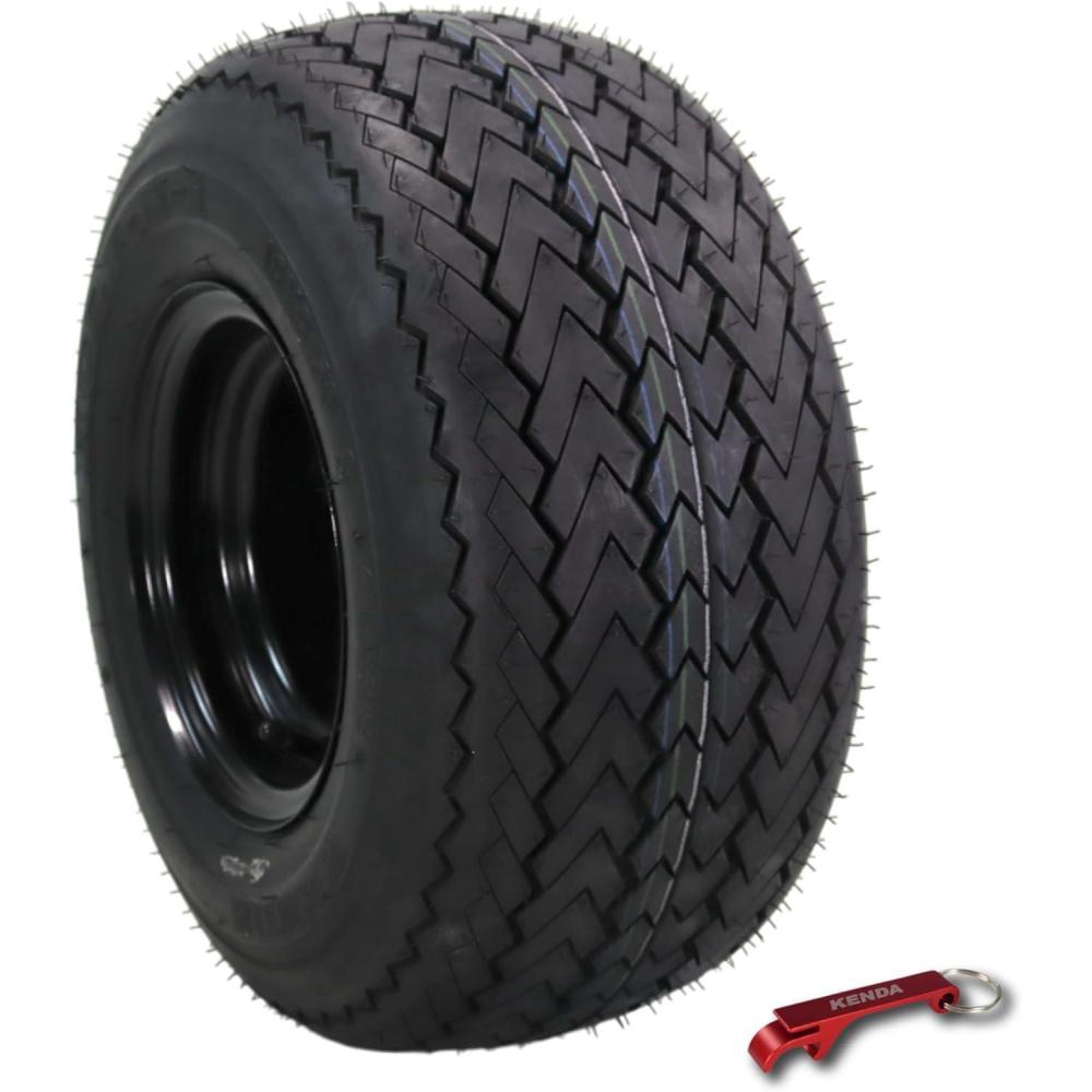 imageKenda HoleN1 K389 18x858 Golf Cart Tire with 4Ply Rating ampamp PreAssembled SemiGloss Black Wheel with Keychain  Hole in one 188584Pack18x858 Black