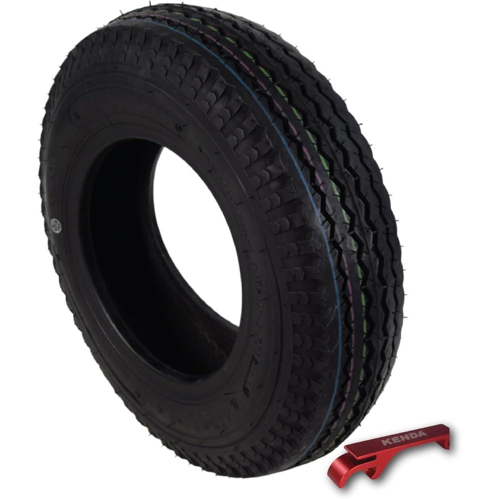 imageKenda K550 ST17580D13 Loadstar Trailer Tire BiasPly Tire for Superior Towing Performance with Enhanced Stability for Utility Trailers Cargo Trailers and Boats with Kenda Keychain 4 Pack4804008