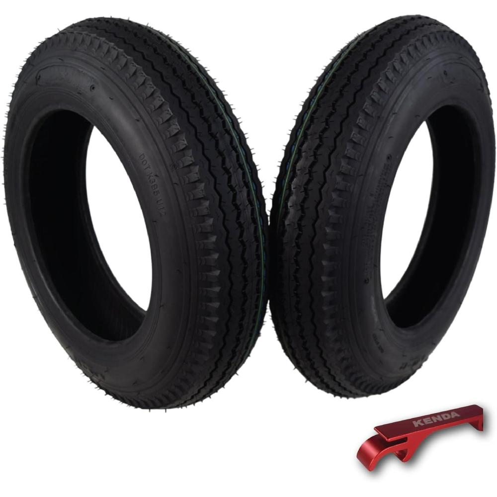 imageKenda K550 ST17580D13 Loadstar Trailer Tire BiasPly Tire for Superior Towing Performance with Enhanced Stability for Utility Trailers Cargo Trailers and Boats with Kenda Keychain 4 Pack48012 4 Ply 2 Pack