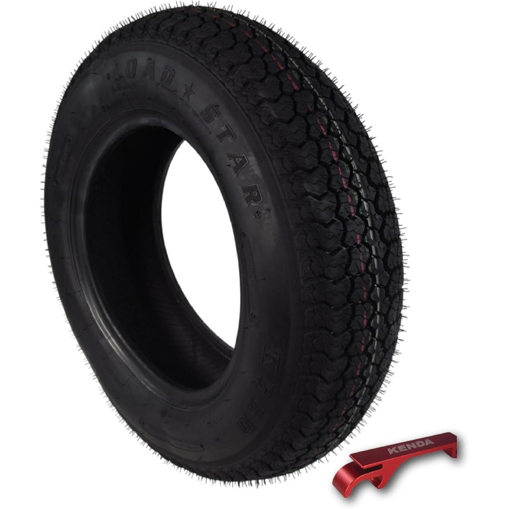 imageKenda K550 ST17580D13 Loadstar Trailer Tire BiasPly Tire for Superior Towing Performance with Enhanced Stability for Utility Trailers Cargo Trailers and Boats with Kenda Keychain 4 PackST20575D15 Single