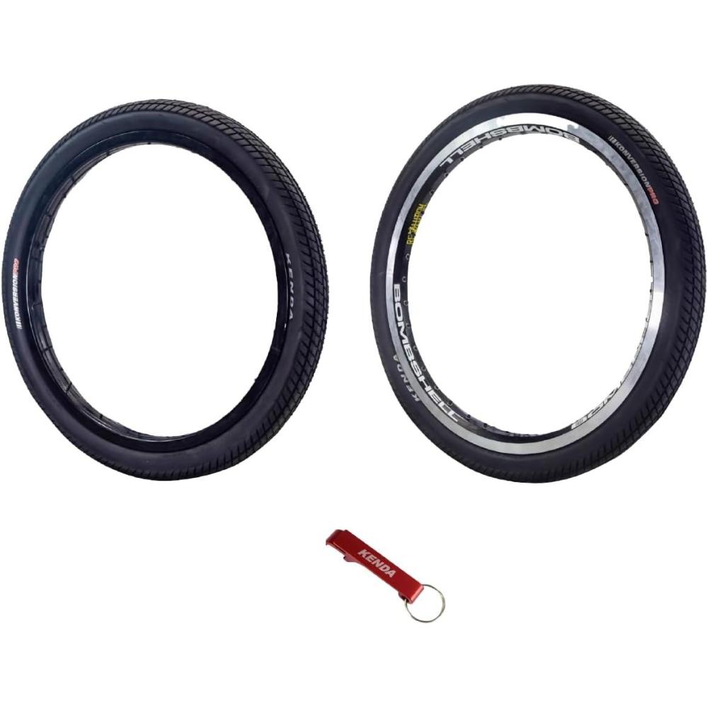 imageKenda Konversion Pro 120tpi Fold BMX Bicycle Tire wBottle Opener20x19520x175 Tire Set