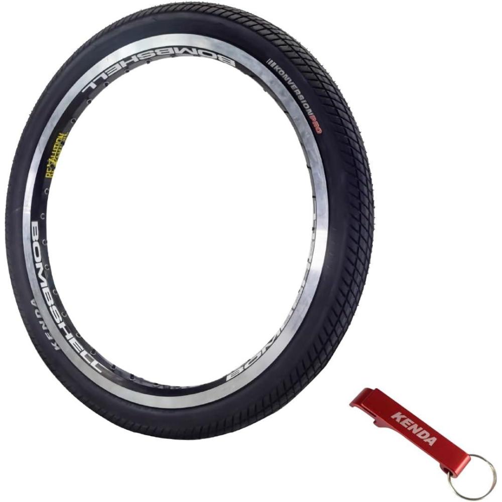 imageKenda Konversion Pro 120tpi Fold BMX Bicycle Tire wBottle Opener24x175 Single Tire
