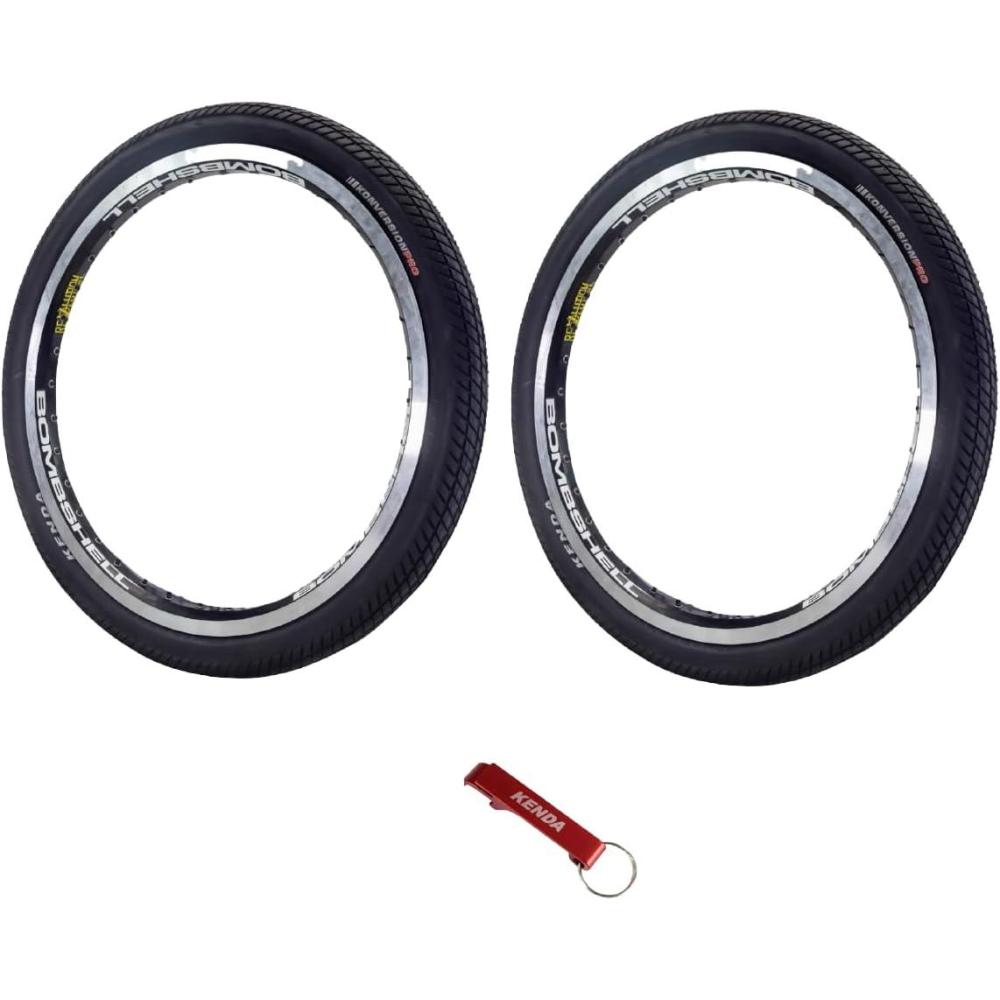 imageKenda Konversion Pro 120tpi Fold BMX Bicycle Tire wBottle Opener24x175 Tire Set