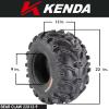 imageKenda Bearclaw K29922x711 Front Tire for All Terrain ATV UTV and Side by Side SxS Vehicles  6Ply  Bear Claw 22x7x11 with Kenda Keychain22x129 2